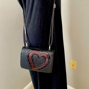 Brighton cross body bag with heart design
